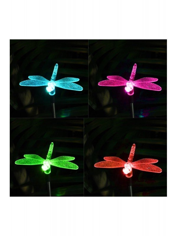 Yusufçuk Tasarımlı Güneş Panelli Rgb Bahçe Lambası (2 Adet)