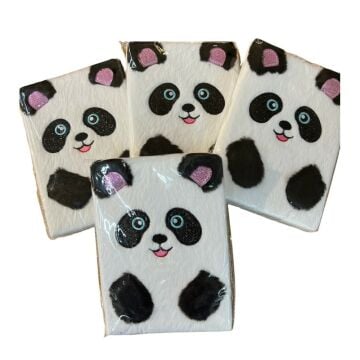 Panda Şeklinde Peluş Cüzdanlı Defter