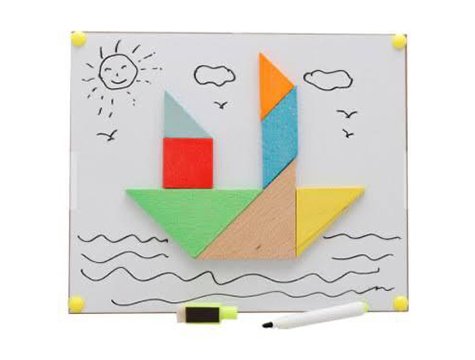 Mini Mıknatıslı Yazı Tahtası Tangram Oyunu