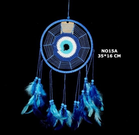 Dekoratif Boncuklu Rüya Düş Kapanı Dream Catcher (35 cm x 16 cm)