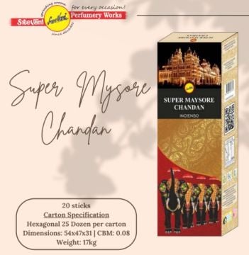 Sree Vani Super Maysore Chandan Çubuk Tütsü İncense Sticks (120 Adet)
