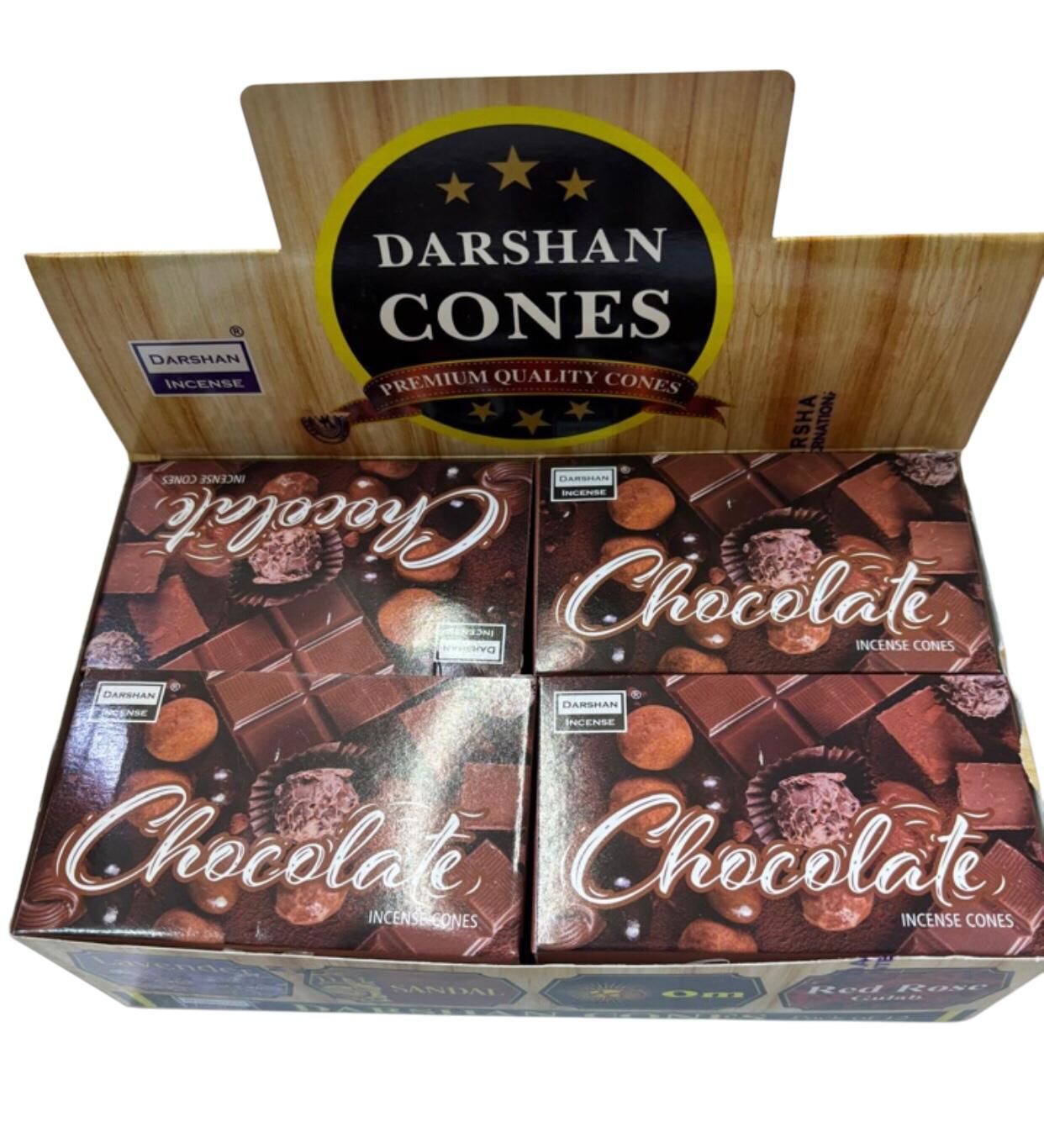 Darshan Çikolata (Chocolate) Konik Tütsü İncense Cones (120 Adet)