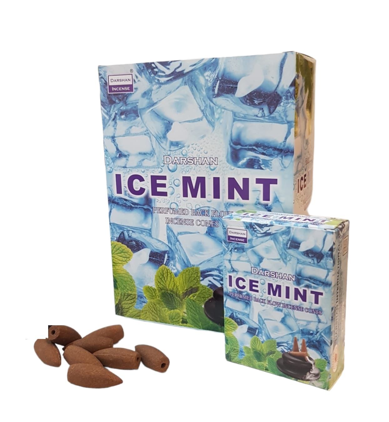 Darshan Ice Mint Geri Akış Back Flow Konik Tütsü (120 Adet)