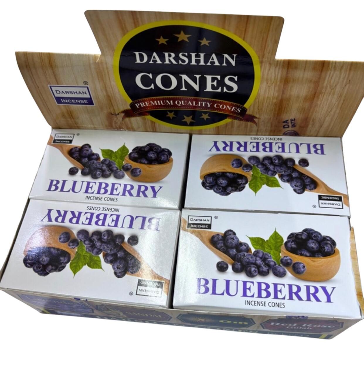 Darshan Blueberry (Yaban Mersini) Konik Tütsü İncense Cones (120 Adet)