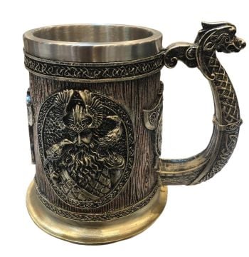 3 Boyutlu Viking Tasarımlı Bira Kupa Bardağı