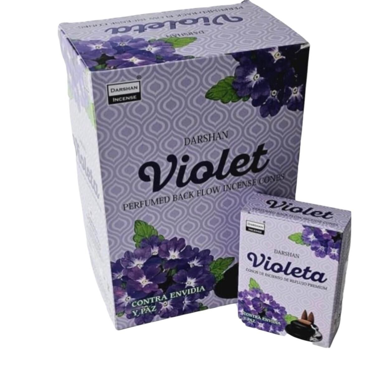 Darshan Violet Geri Akış (Menekşe) Back Flow Konik Tütsü (120 Adet)