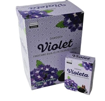 Darshan Violet Geri Akış (Menekşe) Back Flow Konik Tütsü (120 Adet)