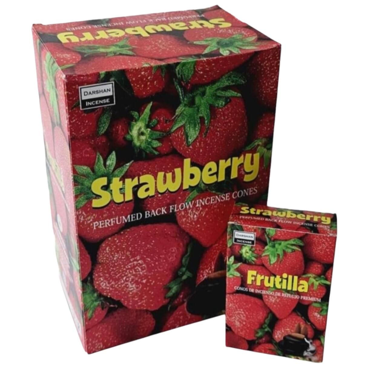 Darshan Strawberry (Çilek) Back Flow Konik Tütsü (120 Adet)