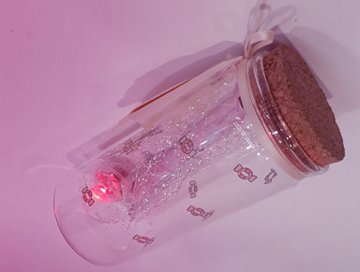 Sevgiliye Işıklı Büyük Dilek Şişesi