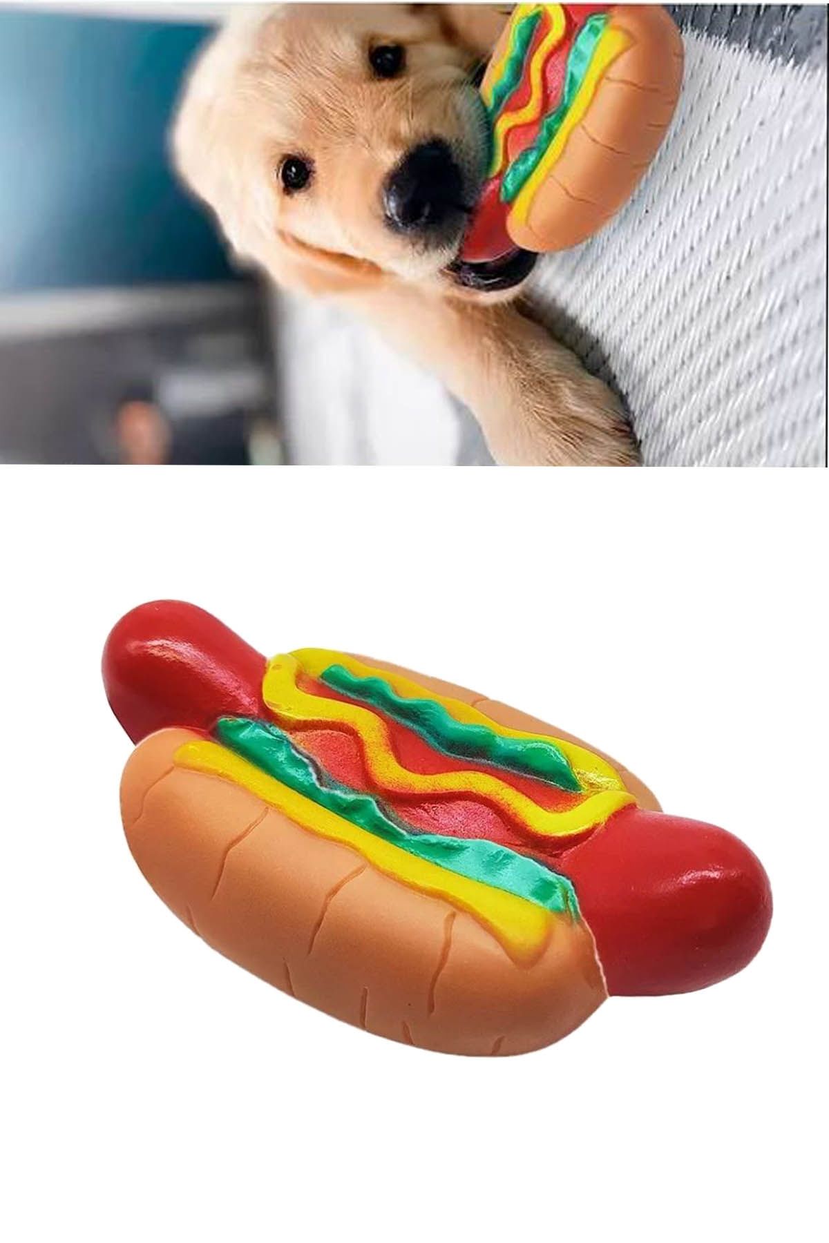 Sesli Hot Dog Renkli Köpek Oyuncağı