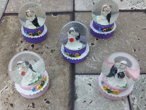 Dekoratif Mini Gelin Damat Cam Kar Küresi