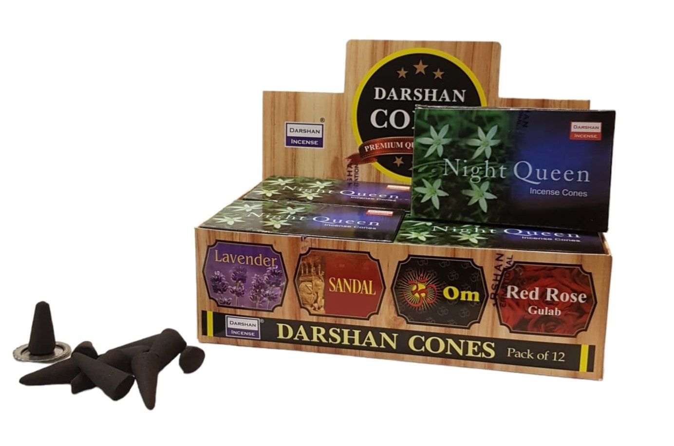 Darshan Night Queen Konik Tütsü Incense Cones (120 Adet)