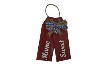 Dekoratif Ahşap Pantalon Tasarımlı Sweet Home Yazılı Duvar Süsü