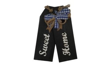 Dekoratif Ahşap Pantalon Tasarımlı Sweet Home Yazılı Duvar Süsü