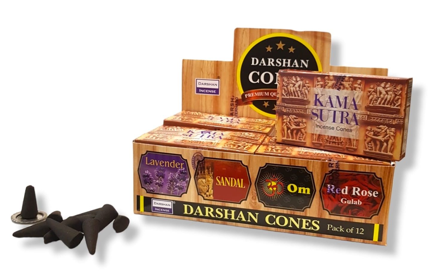 Darshan Kamasutra Konik Tütsü Incense Cones (120 Adet)