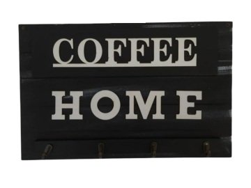 Dekoratif Ahşap Coffee Home Elbise Askısı Duvar Süsü