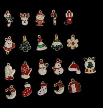 Yılbaşı Noel Baba Temalı Büyük Anahtarlık Kolye Bileklik Ucu