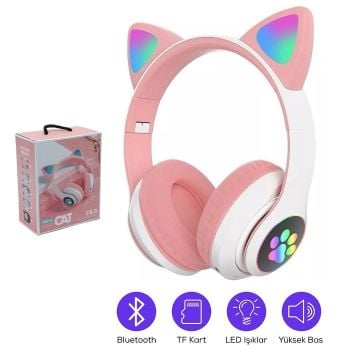 Kablosuz Kedi Kulaklıklı Bluetooth Kulaklık