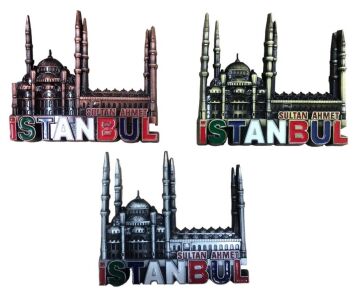 Dekoratif Sultanahmet Camisi İstanbul Tasarımlı Metal Magnet (12 Adet)