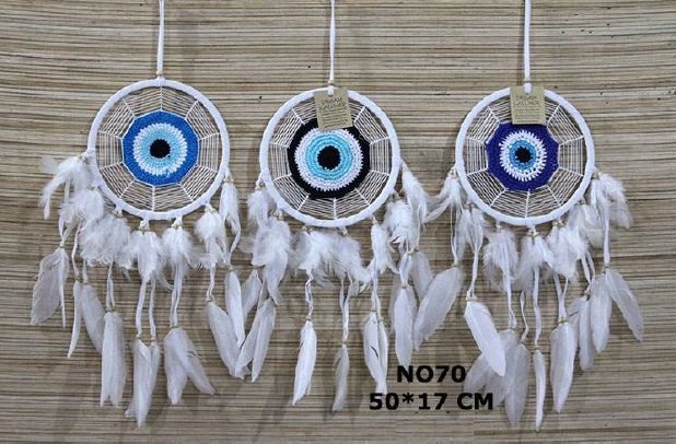 Nazar Boncuklu Mavi Dream Catcher Rüya Düş Kapanı