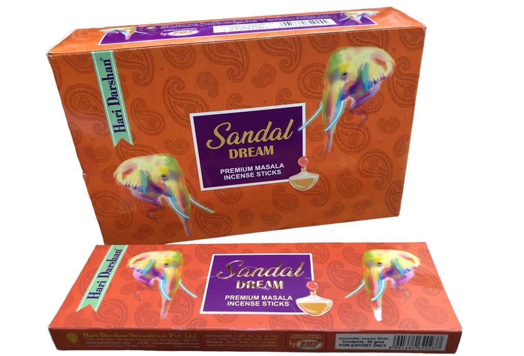 Hd Sandal Dream Premium Masala Organik Çubuk Tütsü (6 Paket x 50 gr)
