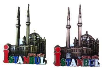 Dekoratif Ortaköy Cami İstanbul Tasarımlı Metal Magnet (12 Adet)