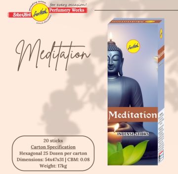 Sree Vani Meditasyon  (Meditation) Çubuk Tütsü İncense Sticks (120 Adet)