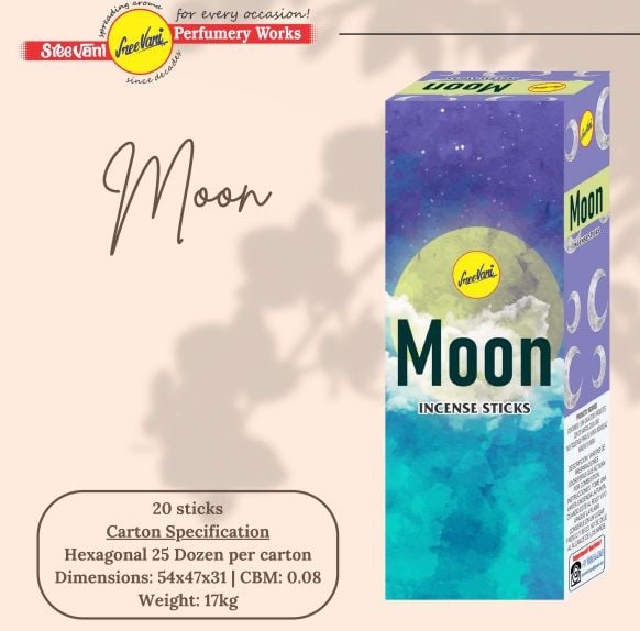 Sree Vani Moon Ay Çubuk Tütsü Incense Sticks (120 Adet)