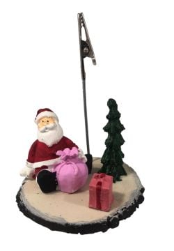 Polyester Noel Baba Tasarım Not Kartvizit Tutucu