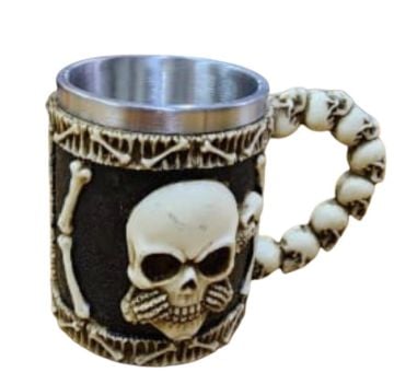 3 Boyutlu Bilmiyorum Kuru Kafa Tasarımlı 3D Kupa Bardak