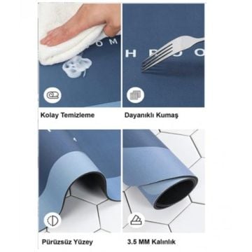 Kayma Önleyici Süper Emici Kauçuk Banyo Paspası