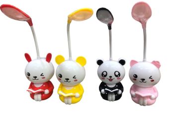 Usb Şarjlı Sevimli Kitap Okuyan Hayvanlar Masa Lambası