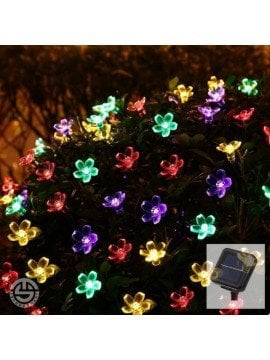 Çiçek Dekorlu 30 Ledli Rgb Solar Bahçe Aydınlatma