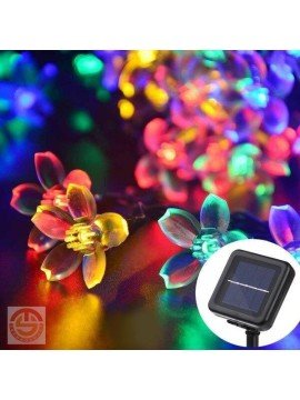 Çiçek Dekorlu 30 Ledli Rgb Solar Bahçe Aydınlatma