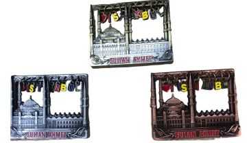 Dekoratif Sultanahmet Cami Çerçeve İstanbul Tasarımlı Metal Magnet (12 Adet)