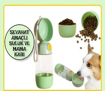 Kedi Köpek Portatif Seyahat Amaçlı Suluk ve Mama Kabı