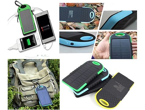 Güneş Enerjili ve Suya Dayanıklı Powerbank (12000 mAh )