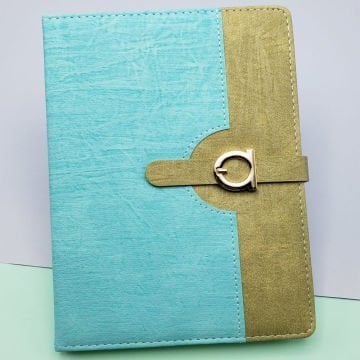 Deri Ajanda Mıknatıslı Metal Motifli Promosyon Defter