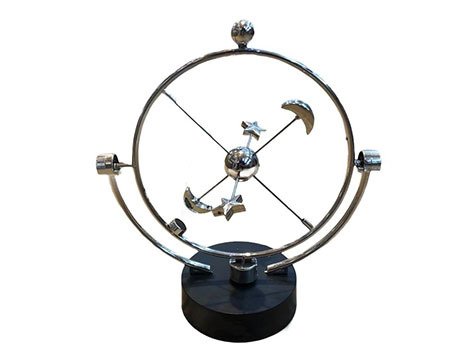 Sürekli Hareket Eden Masaüstü Ay & Yıldız Kinetik Orbital Renkli Top