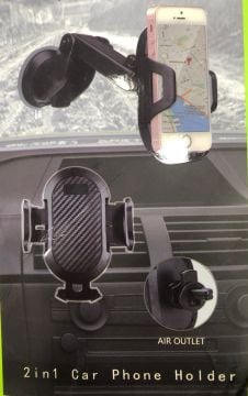 2 in 1 Cam & Klimaya Takılan Araç İçi Telefon Tutucu