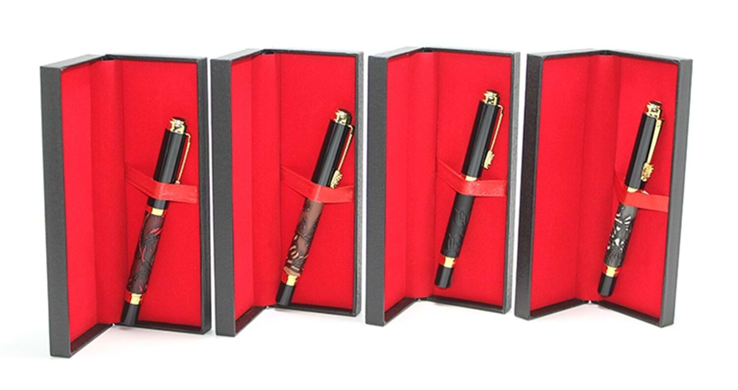 Kutulu Dekorlu Metal Tükenmez Kalem (17 cm x 6 cm)