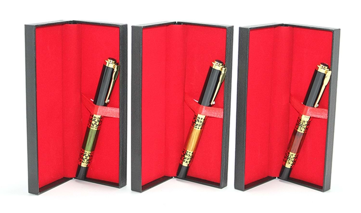 Kutulu İşlemeli Dekorlu Metal Tükenmez Kalem (17 cm x 6 cm)