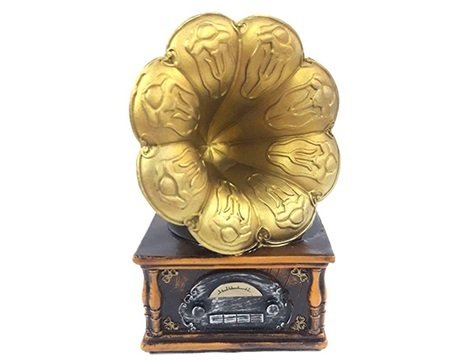 Dekoratif Polyester Retro Gramofon Kumbara