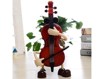 Hareketli Keman Şeklinde Kurmalı Müzik Kutusu