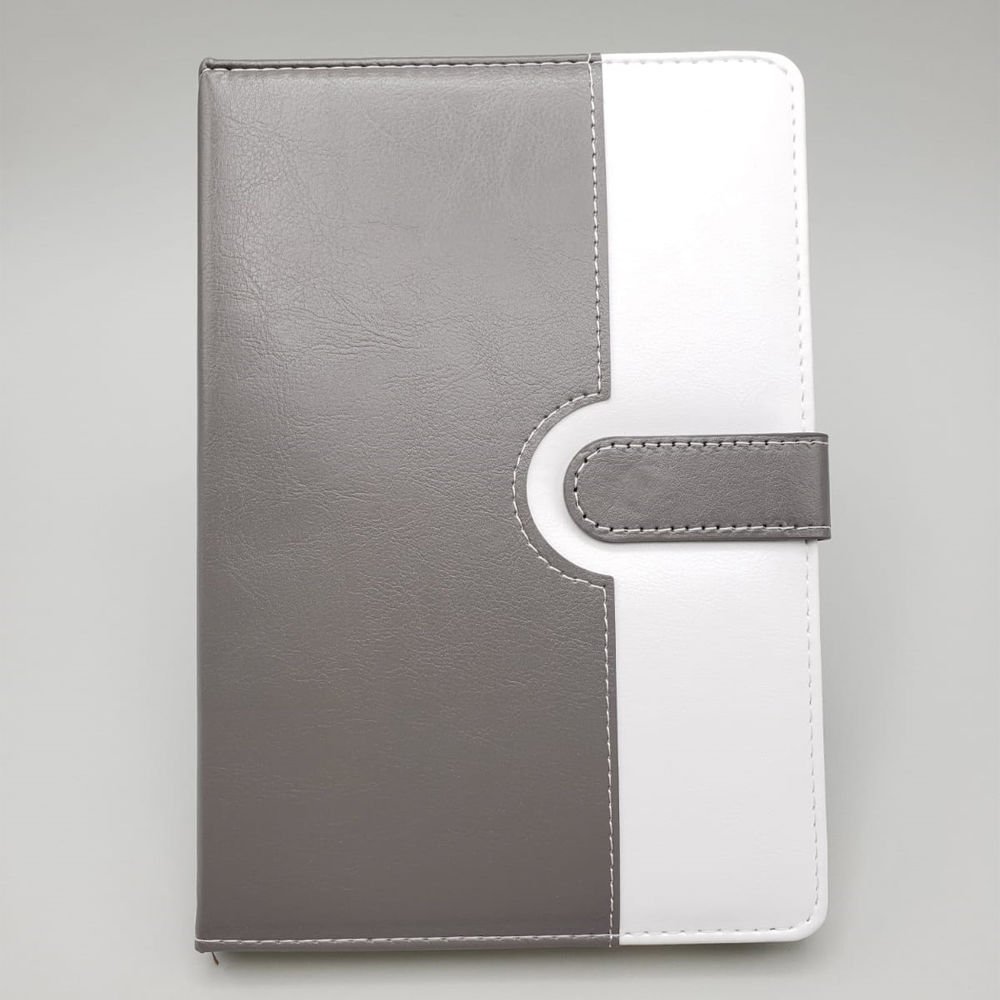 Gümüş Gri Deri Ajanda Promosyon Defter
