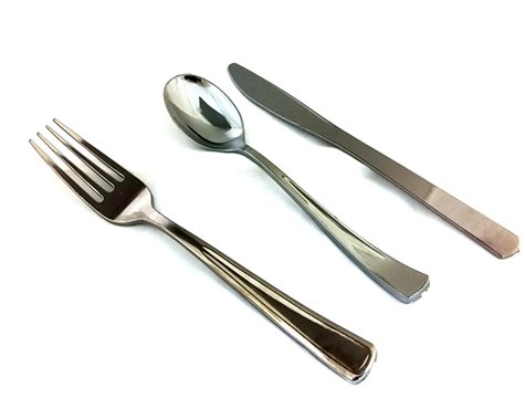 Gümüş Görünümlü Plastik Kullanan At (Çatal Kaşık Bıçak)