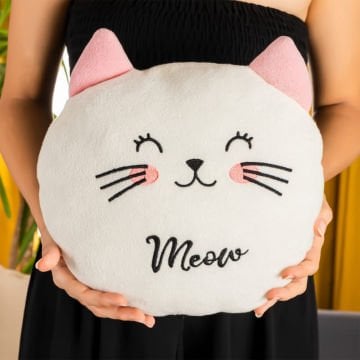Sevimli Peluş Kedi Yastık (30 cm)