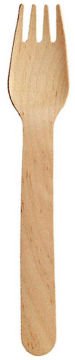 Ahşap Bambu Naturel Çatal (8 Adet)