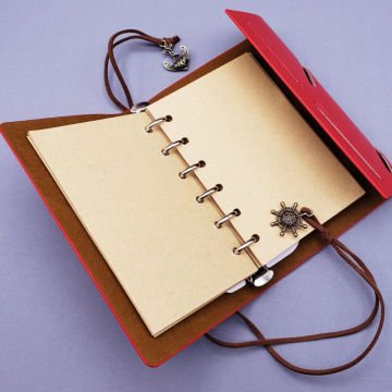 Pusula Tasarım Baskılı Küçük Deri Defter