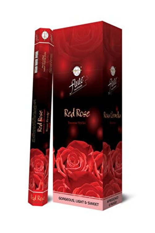 Flute Red Rose Kırmızı Gül Çubuk Tütsü Incense Sticks (120 Adet)